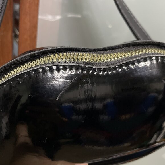 Steve Madden 3D Lips Shape Black PVC Convertible Crossbody Shoulder Bag Clutch - Picture 8 of 8